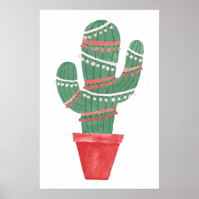 A Very Cactus Christmas Tree Poster (Front)