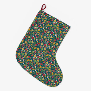 A very Christmas pattern design Large Christmas Stocking