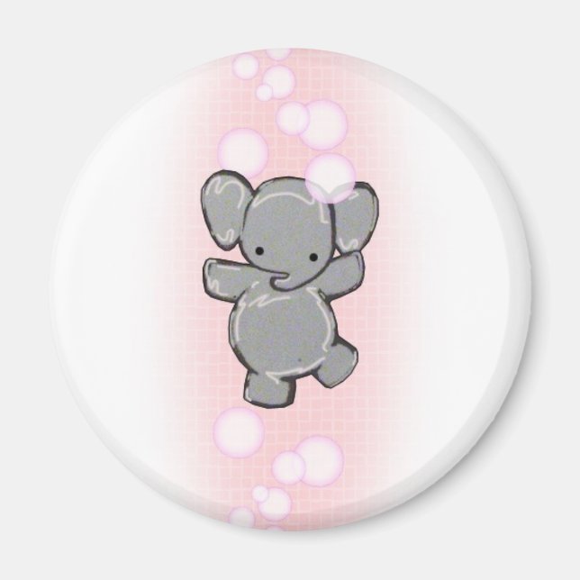 a very clean elephant magnet (Front)