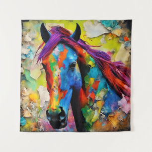 A Very Colourful Horse Tapestry