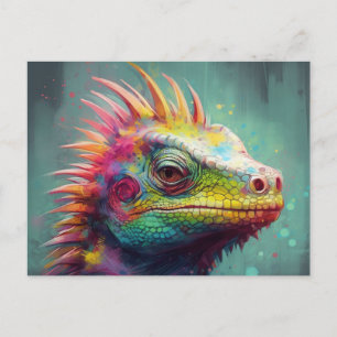 A Very Colourful Lizard Postcard