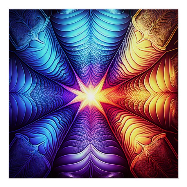 A Very Colourful Lyapunov Fractal Poster (Front)