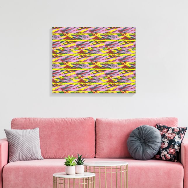 a very colourful pattern with a lot of different c canvas print (Insitu(LivingRoom))