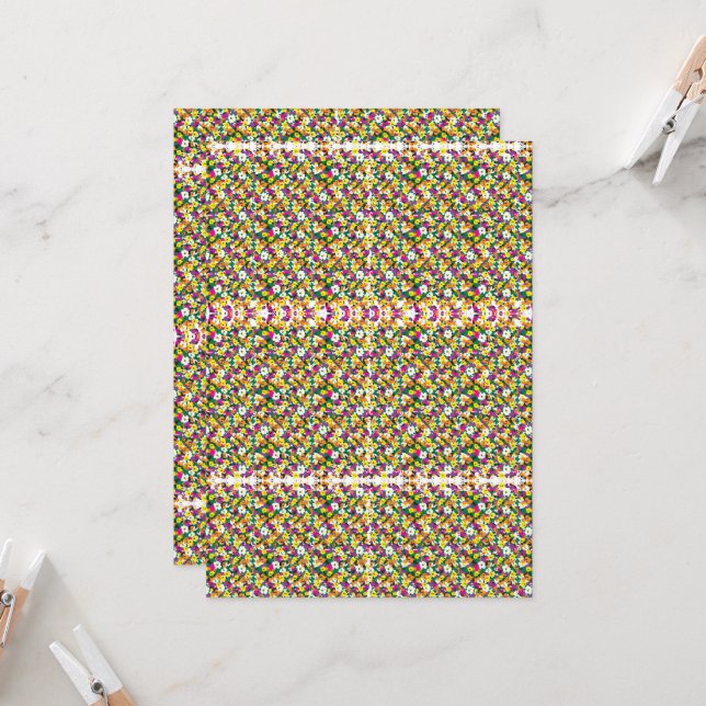 a very colourful pattern with a lot of different c invitation (Front/Back In Situ)
