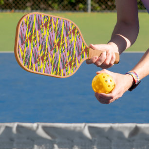 a very colourful pattern with a lot of different c pickleball paddle