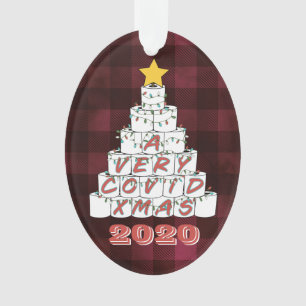 A Very COVID Xmas Funny 2020 Toilet Paper Tree Ornament