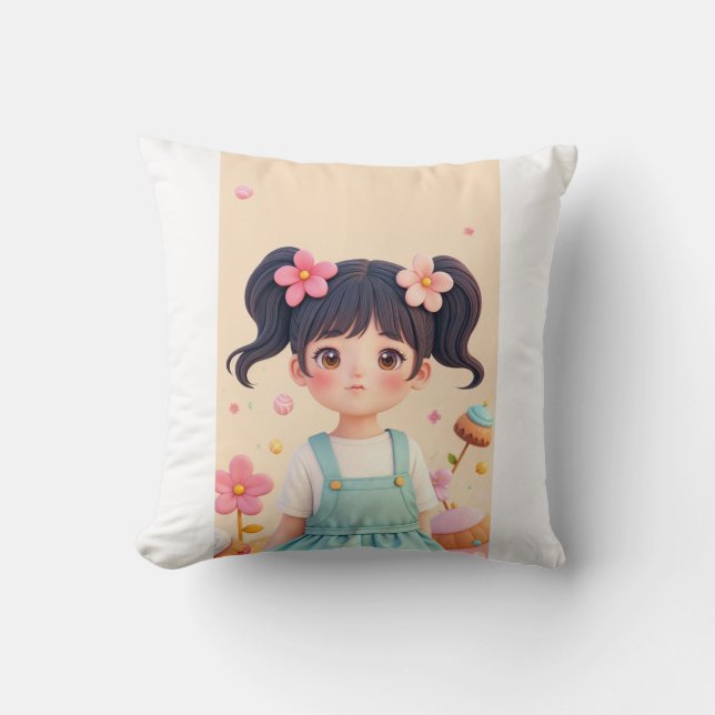 a very cute girl cushion (Front)