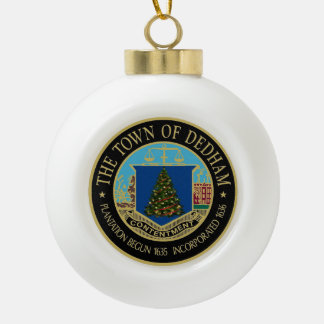 A Very Dedham Christmas Ceramic Ornament