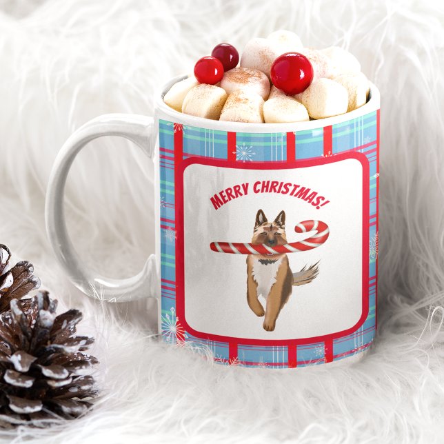 A Very German Shepherd Candy Cane Christmas  Coffee Mug (Creator Uploaded)