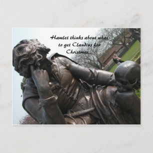 a very hamlet christmas holiday postcard