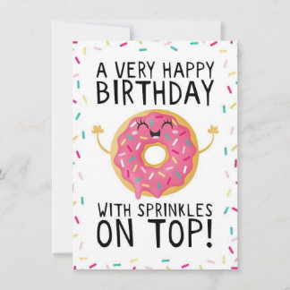 A Very Happy Birthday With Sprinkles On Top Card