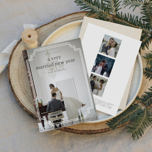 A Very Married New Year   Newlywed Holiday Photo Card