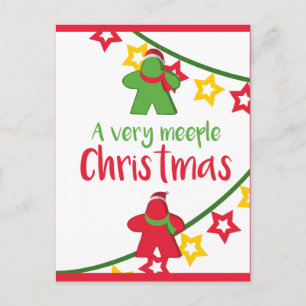 A Very Meeple Christmas Board Game Postcard