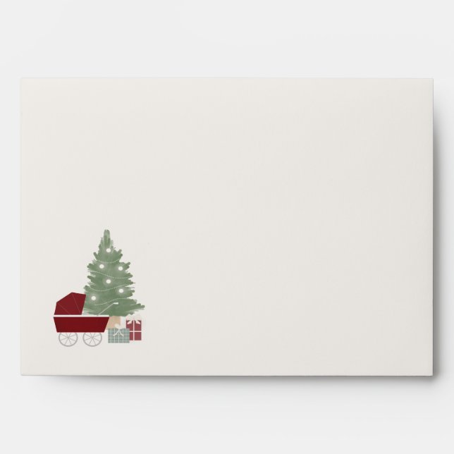 A Very Merry Baby Shower Envelope (Front)