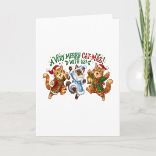 A Very Merry Cat-Mas Christmas Cats Card