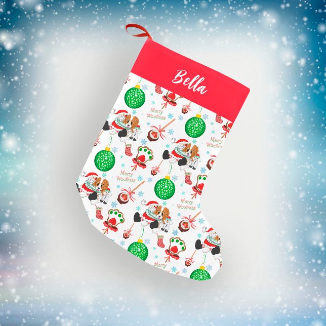 A Very Merry Cavalier King Charles Christmas Small Christmas Stocking (Creator Uploaded)