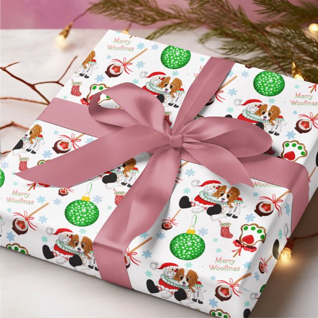 A Very Merry Cavalier King Charles Christmas Wrapping Paper Sheet (Cavalier charm, festive wrap, Merry Christmas, love's embrace, joyful grace.)