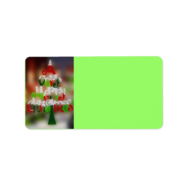A Very Merry Christmas Address Label (Front)