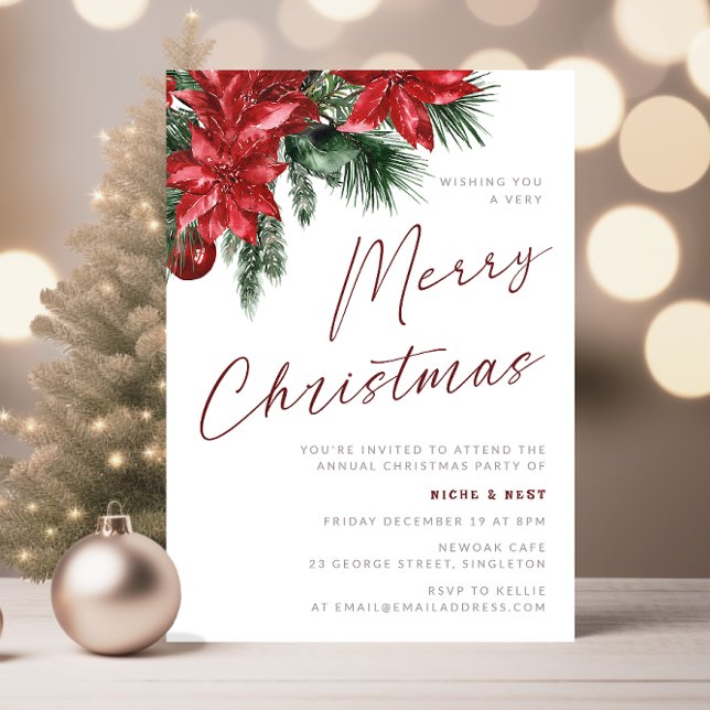 A Very Merry Christmas Classic Party Invitation (Creator Uploaded)