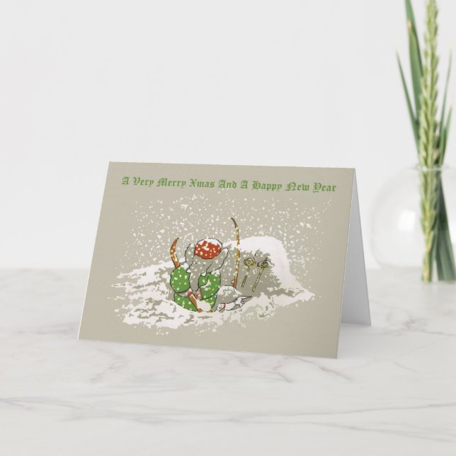 A Very Merry Christmas, Father Christmas, Babar Holiday Card (Front)