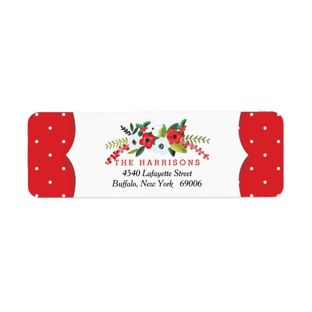 A Very Merry Christmas Floral Personalised (Front)
