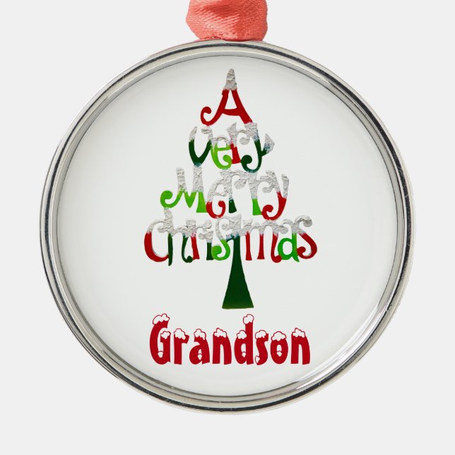 A Very Merry Christmas Gift Collection Metal Tree Decoration (Front)