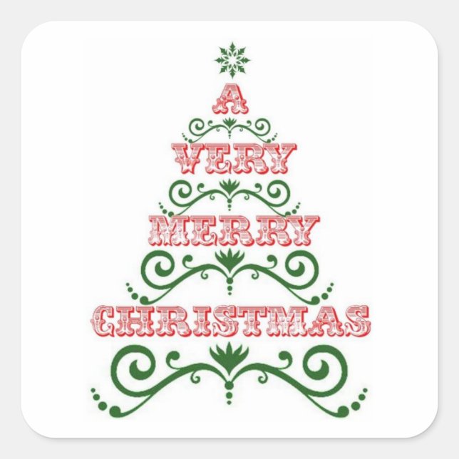 A Very Merry Christmas!  Gift Tag Custom (Front)