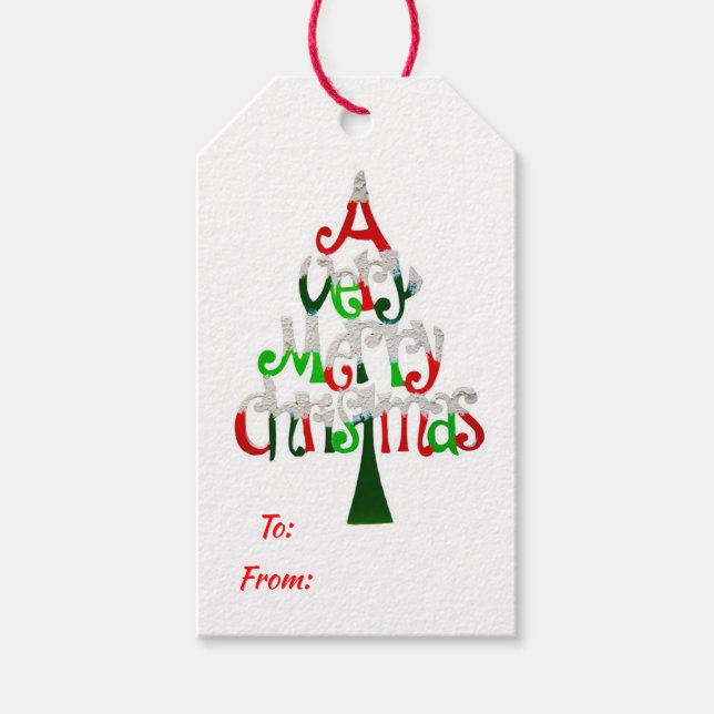 A Very Merry Christmas Gift Tags (Front)