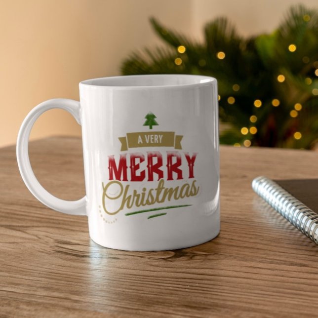 A Very merry christmas modern Mug (Creator Uploaded)