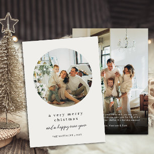 A Very Merry Christmas Modern Photo Holiday Card