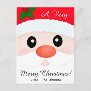 A very Merry Christmas postcard Happy holidays