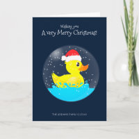 A Very Merry Christmas Snowglobe Rubber Duck