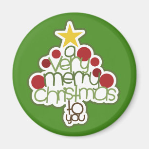 A Very Merry Christmas to You Modern Gift Magnet