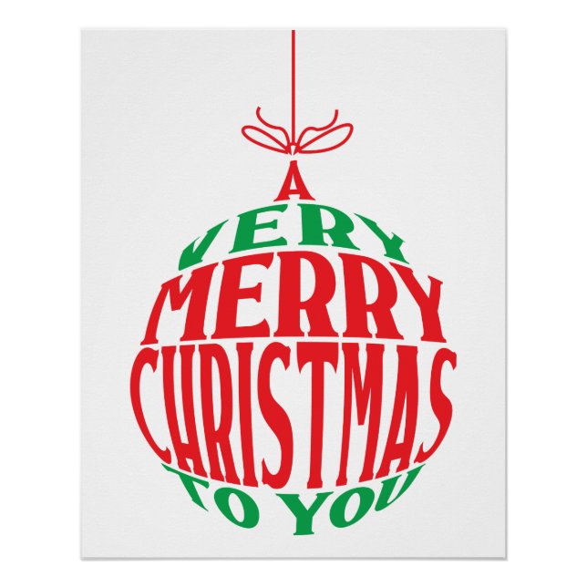 A Very Merry Christmas to You Ornament  Poster (Front)
