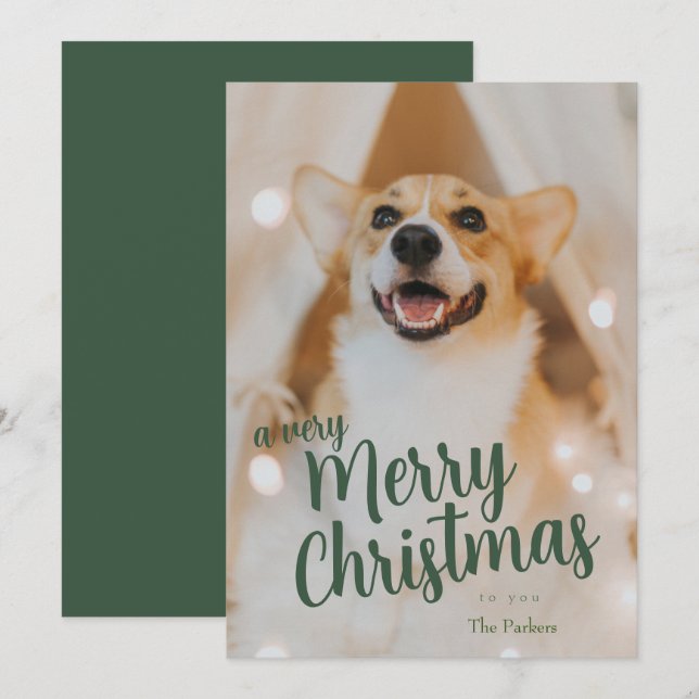 A Very Merry Christmas To You with Photo Holiday Card (Front/Back)