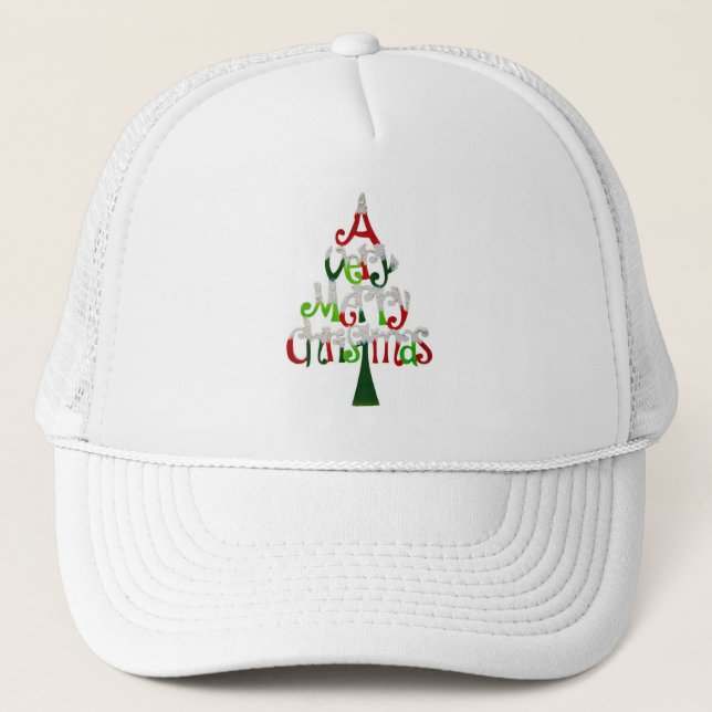 A Very Merry Christmas Trucker Hat (Front)