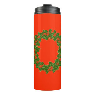 A Very Merry Christmas Wreath Thermal Tumbler