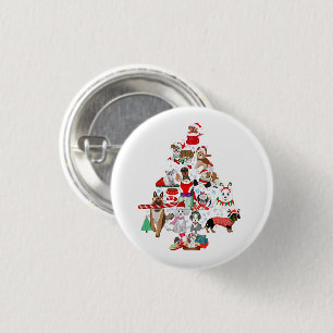 A Very Merry Doggie Christmas 3 Cm Round Badge