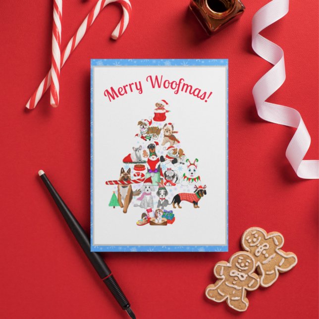 A Very Merry Doggie Christmas Holiday Postcard (Creator Uploaded)