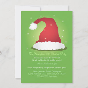 A Very Merry Santa Hat Invitation