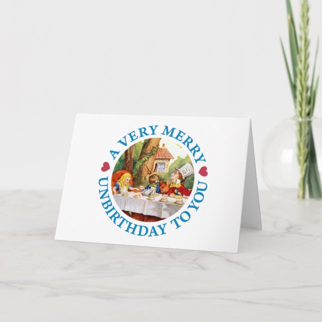 A VERY MERRY UNBIRTHDAY TO YOU HOLIDAY CARD (Front)