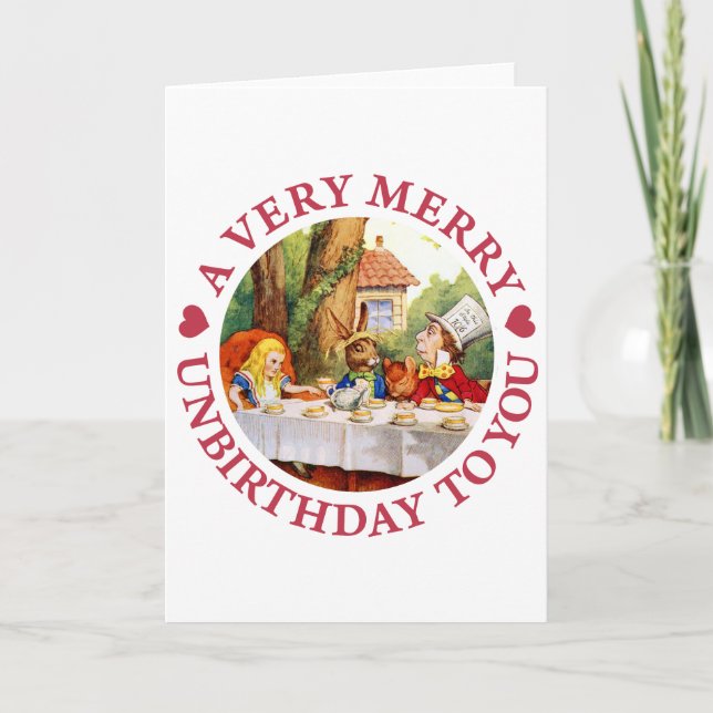 A Very Merry Unbirthday To  You! Holiday Card (Front)
