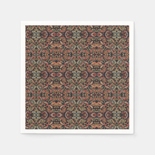 a very ornate pattern with many different colours napkin