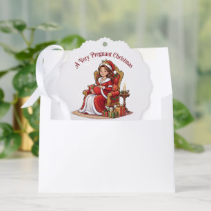 A Very Pregnant Christmas Tree Decoration Card
