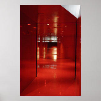 A Very Red Hallway Poster