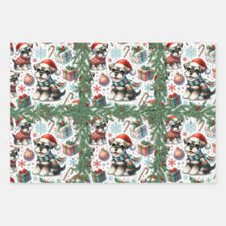 A Very Schnauzer Christmas Wrapping Paper Sheet