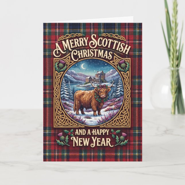 A Very Scottish Christmas Deer Card (Front)
