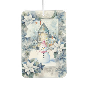 A VERY SNOWY CHRISTMAS GREETING CAR AIR FRESHENER