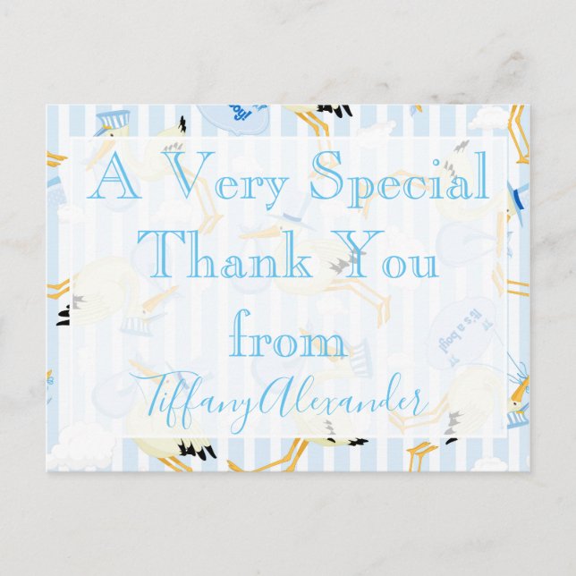 A very special baby shower thank you postcard (Front)