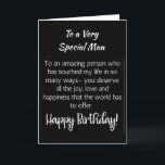 **A VERY SPECIAL MAN** ON YOUR BIRTHDAY CARD<br><div class="desc">LET ***A VERY SPECIAL MAN YOU MAY KNOW*** KNOW (LIKE YOU PROBABLY ALWAYS DO) HOW MUCH HE OR SHE MEANS TO YOU ON "HIS OR HER BIRTHDAY" THIS YEAR! AND,  THANK YOU SO MUCH FOR STOPPING BY ONE OF MY EIGHT STORES!!!!</div>